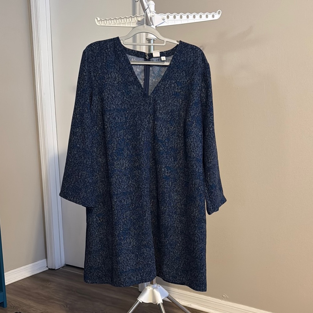 GAP Blue Dolman Sleeve V-Neck Dress